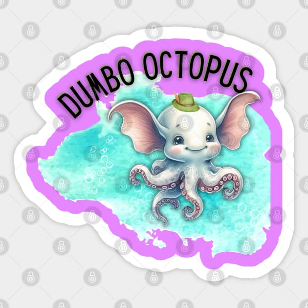 Dumbo Octopus Sticker by AlmostMaybeNever